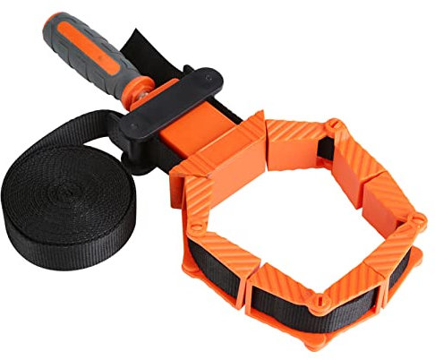 Asixx Presse à Cadre, 4m Sangle de Serrage en Plastique et Nylon Serre-Joint d'angle Outil d'Encadrement pour Objets Polygonaux