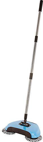 La Briantina Scopa Lavapavimenti Rotante 3 in 1, con Paletta e Alzaimmondizia Incorporati, Funzione a Spinta