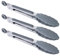 MSY BIGSUNNY Mini-Servierzange, Silikon Küchenzange, 17,8 cm, Grau, 3 Stück