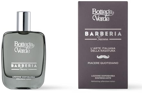 Bottega Verde - Lozione Dopobarba, Barberia Toscana, 50 ml, Rinfrescante e Tonificante, Dona Sollievo e Vitalità