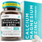Calcium, Magnesium, Zinc and Vitamin D Supplement, Magnesium and Zinc for Brain & Immune System, Calcium Supplement for, Teeth, Cartilage & Bones, Vitamin D to Improve Mood - 60 Tablets