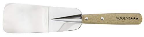 Paletta da cucina – in acciaio inox – manico in legno di faggio – Formato angolato – 15 cm – lama liscia – Spatola per dolci e preparazione culinaria – Utensile da cucina – Acciaio inossidabile