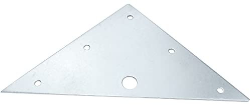 AERZETIX - Set di 25 - Staffe di fissaggio piatte forate perforato - ~ 100x100x140x1mm - in acciaio zincato - piastra di giunzione triangolare - per mobili armadi cucina - C50340