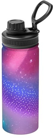 Blue Pink and Purple Pastel Colors Ultimate Insulated Sports Water Bottle-Premium Stainless Steel Cup for Warmth Retention
