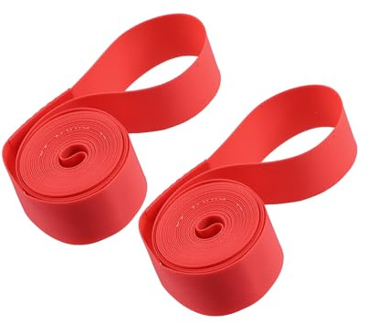 Partuto 700C 27 Bike Wheel Rim Strip Rim Tape Liner Tube Band PVC Red Pair Replacement