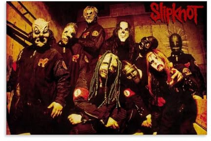 HDSHJFIK Heavy Metal Legend Slipknot Band - Póster decorativo para pared, lienzo e impresión artística moderna para dormitorio familiar, 20 x 30 cm