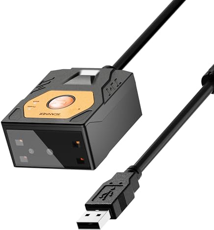 Escáner de código de barras NETUM NT-480 de montaje fijo, escáner de código QR 1D 2D industrial con conexión USB, escáner integrado de detección automática para quiosco, transportador, POS