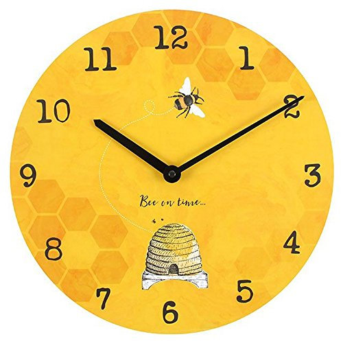 Something Different Bee Cuckoo Clock - Yellow, Black or Yellow Dial - Silent - Wall Mount - Bedroom, Living Room