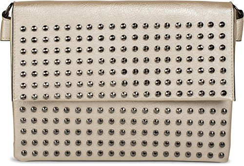 styleBREAKER Clutch med nitar och dragkedja för dam,Gold