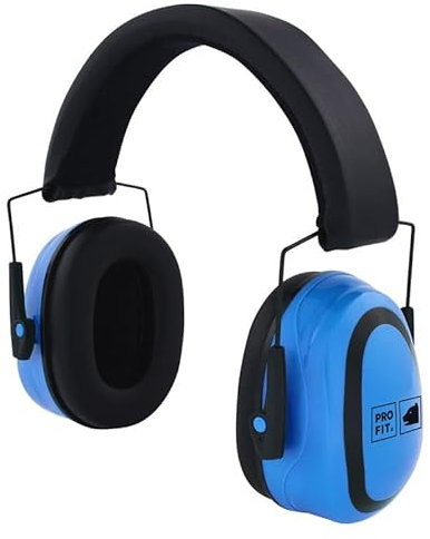PRO FIT Protec 26 Gehörschutzkapsel Blau - Leichter Gehörschutz mit SNR 26 dB - Niedriger Anpressdruck - Faltbar - Für Heimwerker & Gartenarbeit