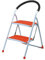 PROREGAL Small Giraffe Einseitige Metall-Klappleiter | 2 Stufen | HxBxT 81,5x47,5x57cm | Orange | 150kg Tragkraft | Leiter, Teleskopleiter, Trittleiter, Bockleiter, Sprossen-Doppelleiter, Stehleiter