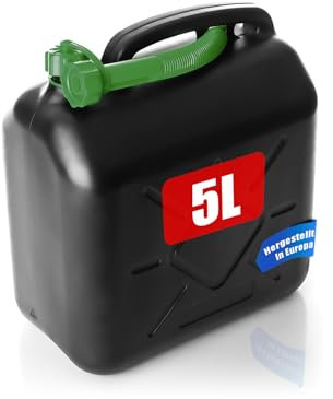 BigDean Benzinkanister 5L mit flexiblem Ausgießer - Kraftstoffkanister für Benzin & Diesel - UN-Zulassung handlicher Kanister Dieselkanister Reservekanister - Made in Europa