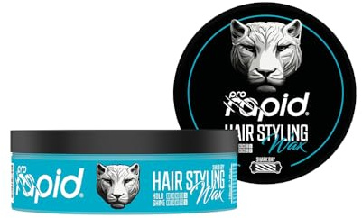 PRO RAPID Hair Styling Wax Shark Bay 150ml – High Shine Look, Ultra Strong Hold, Edge Control, Bubble Gum Scent, Professional Hair Wax for Men