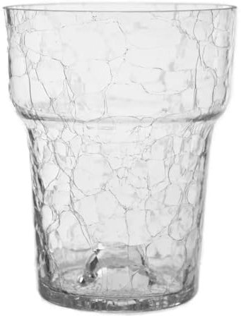 Pot de fleurs XL Orchidée - En verre transparent - 16 cm - Diamètre : 16 cm - Hauteur : 18 cm