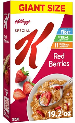 Kellogg's Special K Red Berries Breakfast Cereal, Good Source of Fiber, Giant Size, 19.2 oz
