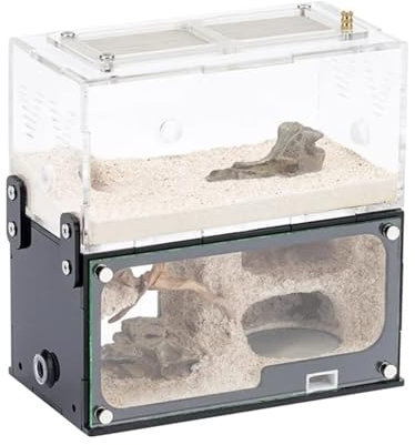 REEKOS Ameisenhaus Ameisenfarm Ameisenburg Erweiterung Ant Nest Ant Farm Befeuchten Formicarium Box Ameisen Haus Acryl Insekten Villa Werkstatt Pädagogisches Ameisennest Ameisen Zucht Box