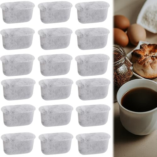 QSLKI 15x Filtre À Eau Pour Machine À Café, Cartouches De Filtre À Eau Pour Machine À Café, Compatible Avec Toutes Les Cafetières, De Rechange, À Charbon Actif Non Tissé (Rectangle)