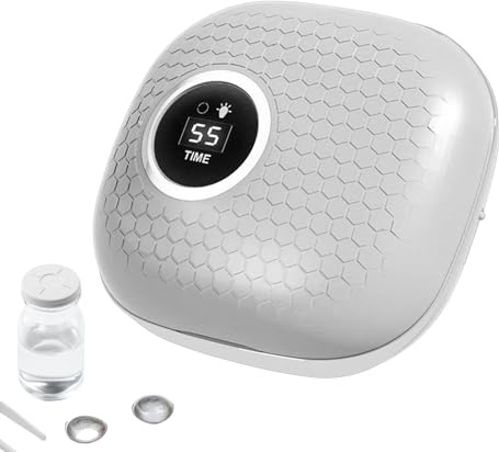 dzqad Ultraschall Kontaktlinsenreiniger - Tragbares Ultraschall Reinigungsgerät,Sanftes Tägliches Augenpflege Gerät - Für Unterwegs Zuhause Wohnheim Schule