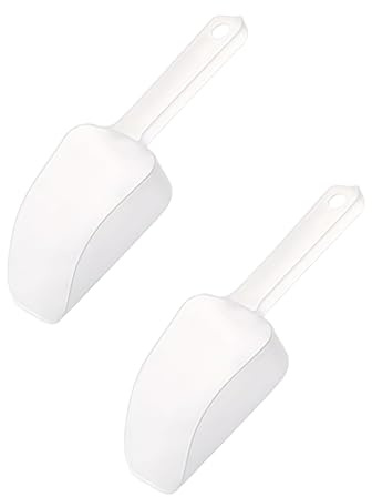 2 cucharas de hielo de plástico blanco, cucharas de helado, cuchara de hielo de cocina para máquina de hielo, cuchara de hielo para máquina de hielo, congelador, bar, boda, fiesta, pequeñas cucharas