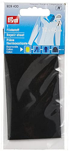 Prym CO (zum aufbügeln) 12 x 45 cm, schwarz Flickstoff, Cotton, 5