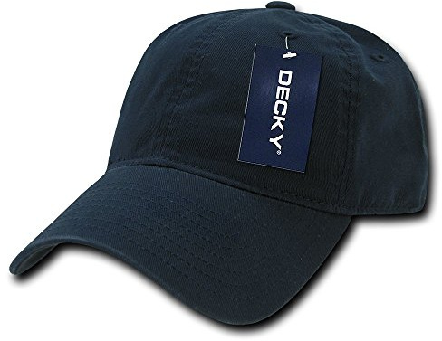 DECKY Washed Cotton Polo Caps, Navy