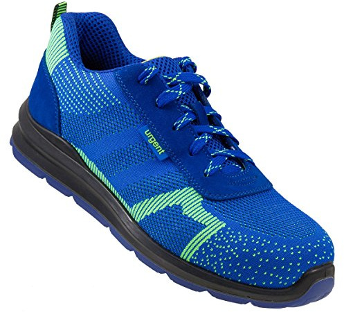 Urgent Zapatos de trabajo, Zapatos de seguridad, Modelo 232 S1, Naranja, Azul Oscuro, NUEVIDAD, azul, 44 EU