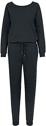 Urban Classics Damen Ladies Long Sleeve Terry Jumpsuit, Schwarz (Black 00007), M