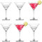 Pasabahce, bicchiere da Martini “Timeless”, 440176, design effetto cristallo, altezza: circa 17,2 cm, set da 6 pezzi in vetro