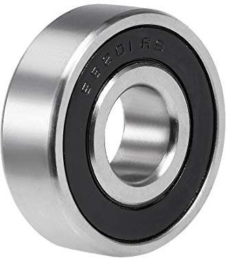 sourcing map S6201-2RS Kugellager Rillenkugellager Edelstahl Doppelt Abgedichtet Lager 12x32x10mm