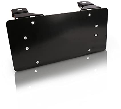ZESUPER Flip-Up Winch Roller Fairlead Stainless Steel License Plate Mount for Roller Fairlead