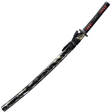 KAXO Wooden Sword with Scabbard,Wooden Katana,Wood,Kendo Practice,Martial Arts Training,Cosplay Props,Collection Decoration