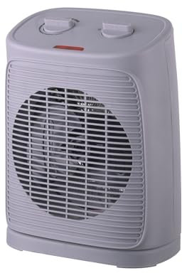 Kasanova Radiateur soufflant oscillant gris 2000 W gris air domestique