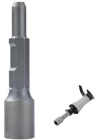 TOPWAY 65A Jack Hammer Star Picket Post Driver Chisel Bit 32 x 50 x 220mm for Demolition Jackhammer Breaker 121143