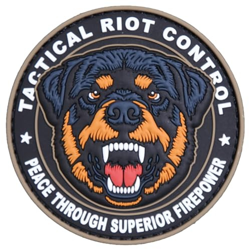 Écusson PVC ROTTWEILER Phosphorescent Patch 3D PVC Scratch Hook Loop 80 mm | Broche patch MILITAIRE 3D pour sacs à dos militaires outdoor, randonnée, airsoft, survie | TS-PTCH-ROTT