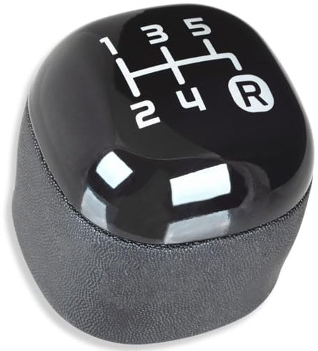 OBEST 5 Marce Leva Pomello del Cambio compatibile Fiat Panda 2012，OEM 502942700，Nero