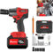 2-in-1 Cordless Power Impact Wrench, 21V Electric Brushless Driver 550N.m. 1/2 Chuck High Torque 4pc Impact Drill Sockets Fast Charger & Home Tools Kit Set - Orange