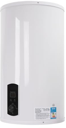 50L/100L/120L 2000W Calentador de Agua Caliente Calentador de Agua Caliente Caldera Térmica Inteligente Funcionamiento Digital para Baño, Fregaderos de Cocina (Blanco, 120L)