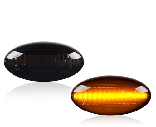 APAKA Blinkers, LED-sidoriktningsindikator med Canbus för P-eugeot 1007 107 206 207 307 407 607 Partner Expert C-itroen C1 C2 C3 C5 C6 Xsara Picasso Berlingo Jumpy, 2 st