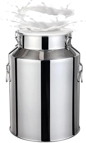 Brocca per latte in acciaio inox da 5-88 l, contenitore per vino e secchiello per vino, ideale per trasportare acqua e bevande, senza rubinetto, opzione 28 l disponibile