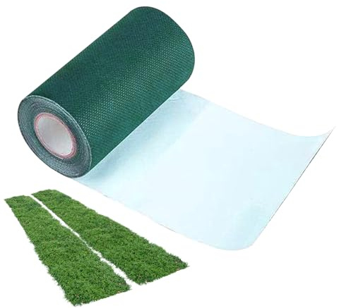 Artificial Turf Seam Tape | Self Adhesive Single Sided Artificial Grass Tape - Green Fixed Adhesive Connection Synthetic for Outdoor Fixing Carpet Mat Jointing Lawn Rug Garden Playground Terraces