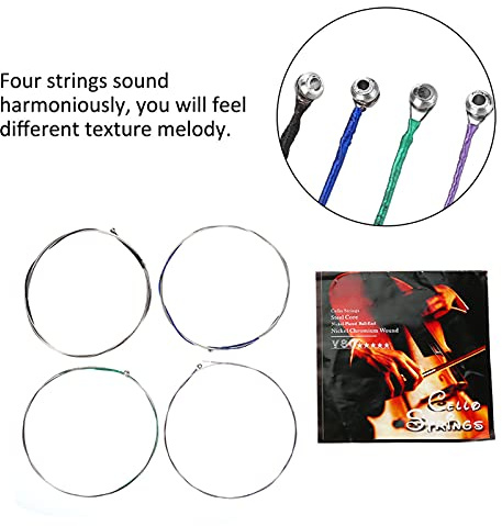 Generic Professionella Ståltrådscellstråkar för Söt Harmoni, Musikinstrumenttillbehör för Cello