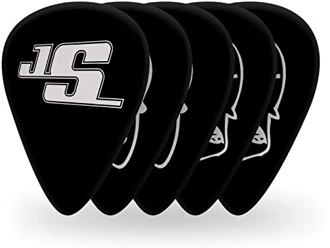 Planet Waves 1CBK6-10JS - Púa (plata, tamaño grueso, paquete de 10 uds.), color negro