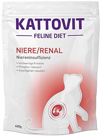 Kattovit – njure/renal torrfoder för katter | torrfoder för katt för att stödja njurfunktionen för vuxna katter. Dietfoder som helfoder | 6 x 400 g kyckling