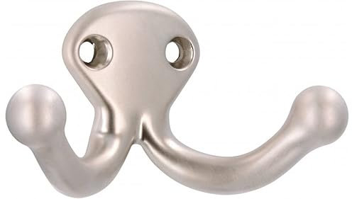 SIRO Kleiderhaken Aalen, Klassisch, Vintage, Schlicht, Druckguss matt vernickelt, 38 mm x 27 mm x 73 mm, LA 19 mm, 582/ZN4