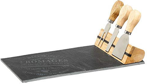 Secret de gourmet Service à fromage avec 3 Couteaux - Gris foncé
