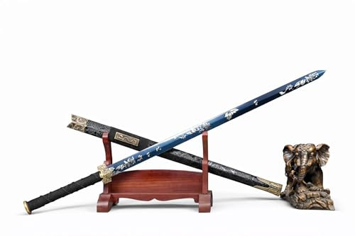 Chinese Sword,Han jian,Tai chi Swords(Forged High Manganese Steel Blue Blade) Heat Tempered