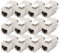 DIGITUS Módulo Keystone Cat-6A blindado - 12 unidades - Conector RJ45-500 MHz 10GBase-T - AWG 26-22 - Diseñable - Con brida para cables - Montaje sin herramientas