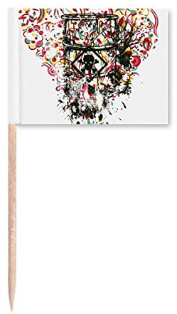 Graffiti Street Heart Art Illustration Pattern Toothpick Flags Marker Topper Party Decoration