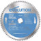 Evolution Hoja de sierra de 255 mm (T255TCT-70MS) de Evolution para cortar acero fino: la hoja de sierra de metal con punta de carburo no genera calor, rebabas ni chispas