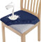 Granbest Stilvolle wasserdichte Esszimmerstuhl Sitzbezüge Set von 4, High Stretch Esszimmerstuhl Sitzkissen Schutzbezüge Waschbarer Sitzschutz für Bankett, Küche, Party, Hotel (4er Set, Marineblau)